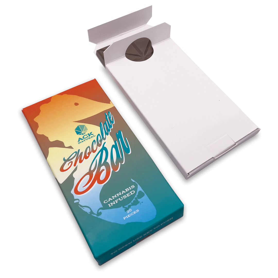 Fold style chocolate cannabis bar box