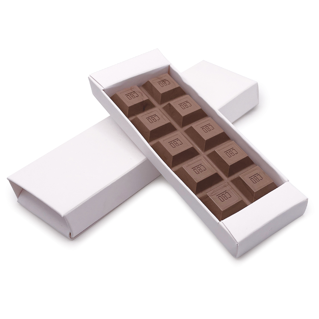 Tray style chocolate cannabis bar box