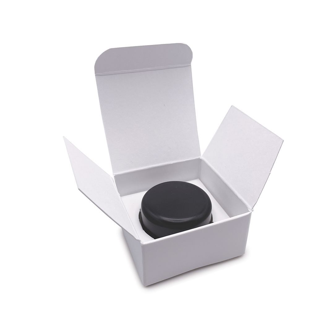 Universal concentrate box open showing with product jar inside.